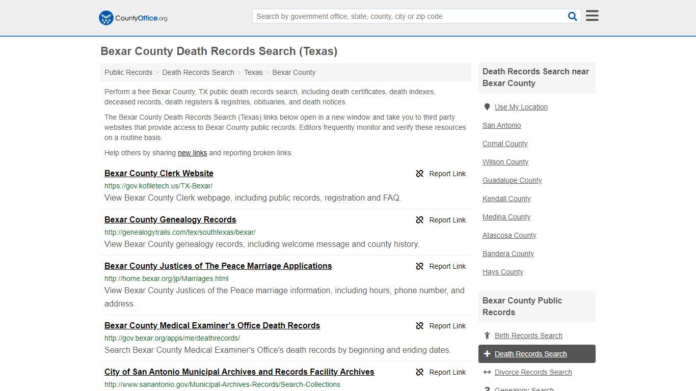 Death Records Search - Bexar County, TX (Death ...